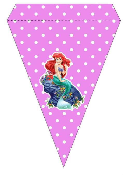 Riscos e Desenhos Kit de Festa Ariel A Pequena Sereia Grátis para