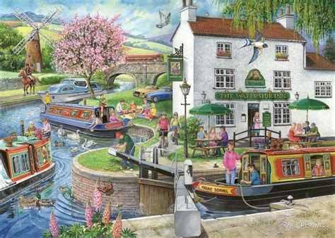 1000 Piece Jigsaw Puzzle - Find the Differences No.6 - 'By the Canal ...