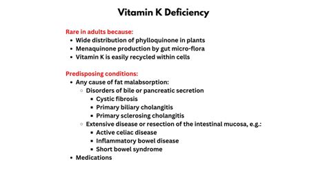 Vitamin K Deficiency Diseases