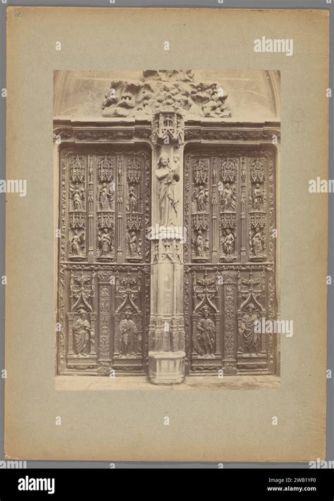 Doors Of The Cathedral Of Aix With A Cut Out Of The Prophets Of The