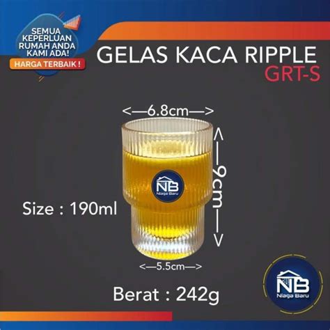 Jual Gelas Kaca Ml Kopi Susu Ripple Yo Reum Aesthetic Korean Glass