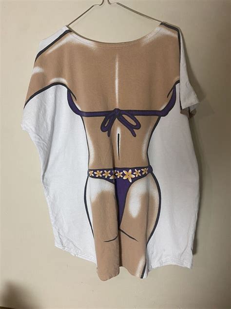 Vintage Body Dreams All Over Print Tee T Shirt Made In USA One Size Beach Bikini EBay