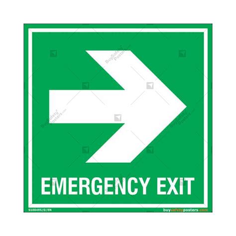 Emergency Exit Poster Lukisan