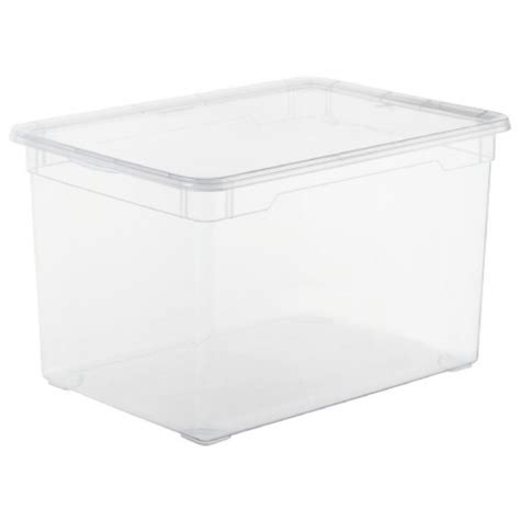 Caja Con Tapa De Pl Stico Basic Carrefour Home Litros Transparente