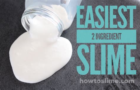 How To Make Basic Slime The Easiest 2 Ingredient Slime Recipe How To Slime