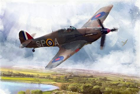 Hawker Hurricane Aircraft Art Aviation Art Aircraft