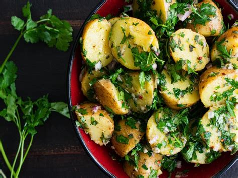 Ensalada Facil De Papas Con Aderezo De Cilantro