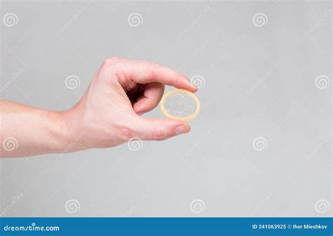 Safe Sex Condom In Man S Hand Contraceptive Stock Image Image Of Holding Contraception