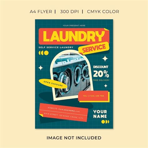 Premium Vector Laundry Service Flyer