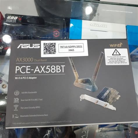 Jual Asus Pce Ax Bt Dual Band Ax Pci E Wifi Adapter With