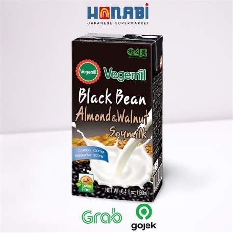 Vegemil Black Bean Almond Walnut Soymilk 190ml Made In Korea