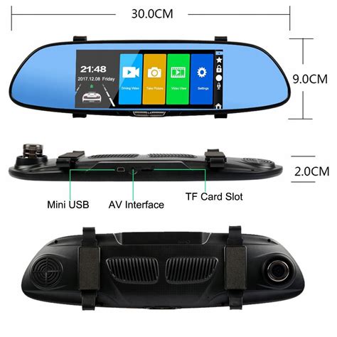 Camera Auto Oglinda Touchscreen Dvr Reflection Vision Ecran Inch