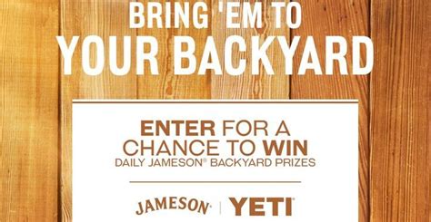 Jameson Irish Whiskey Summer Sweepstakes Chance To Win Jameson Yeti