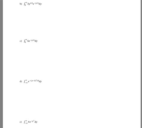 Solved 10 3 Pts Each Evaluate The Following Integrals Do