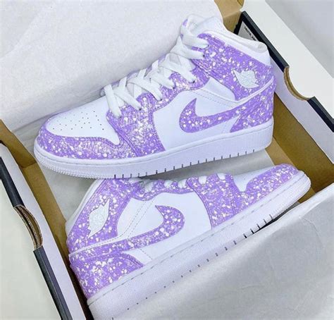 Custom Air Jordan 1 Purple Splash Lilaccustom