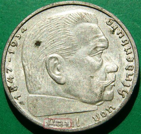 Third Reich Silver Coin 2 Reichsmark 1939 A 625 Silver