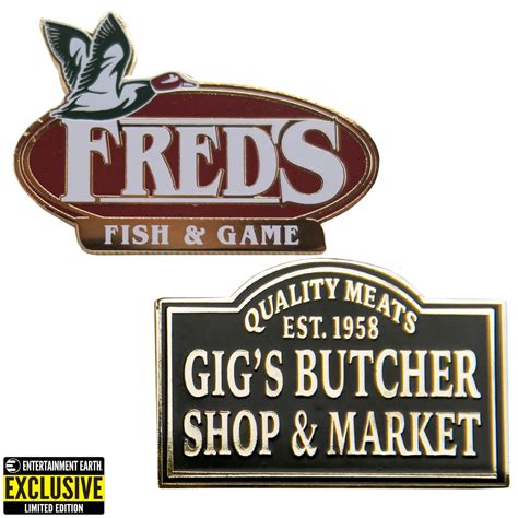 Dexter New Blood Freds Fish And Game Gig S Butcher Shop Enamel Pin