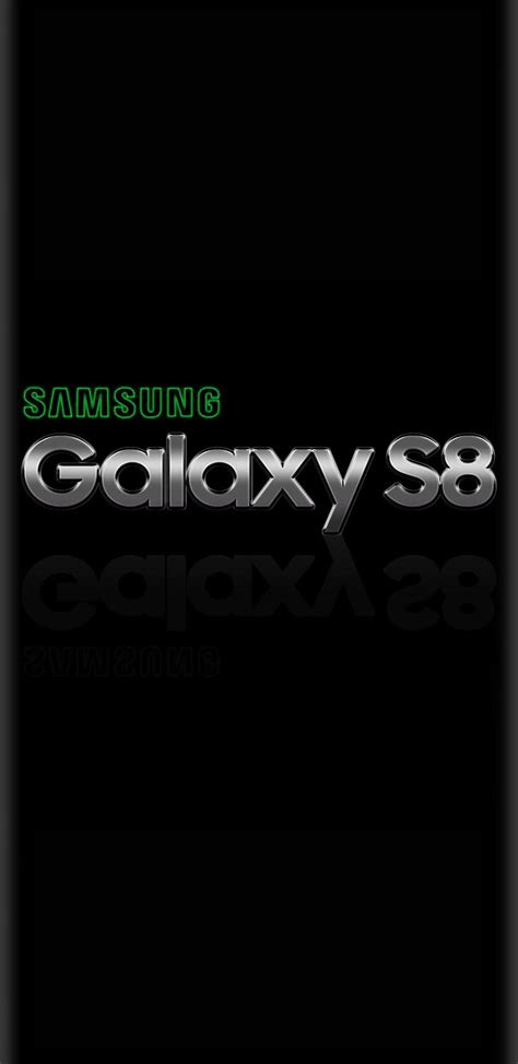 Samsung S8 Green Black Galaxy Green Logo Reflection S8 Samsung