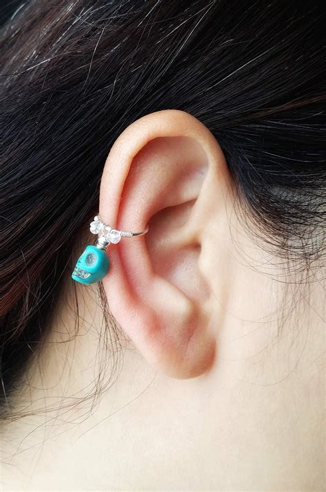 Amazon Skull Ear Cuff No Piercing Required Handmade