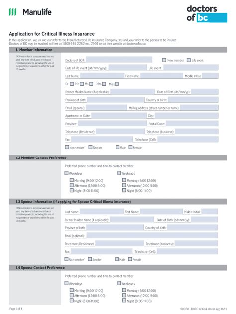 Fillable Online Critical Illness Claimant S Statement Insurance Fax