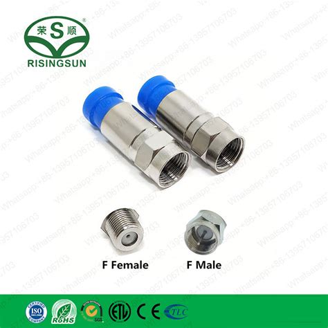 Coaxial Cable Rg6 Rg58 Rg59 Rg11 F Male Compression Connector China