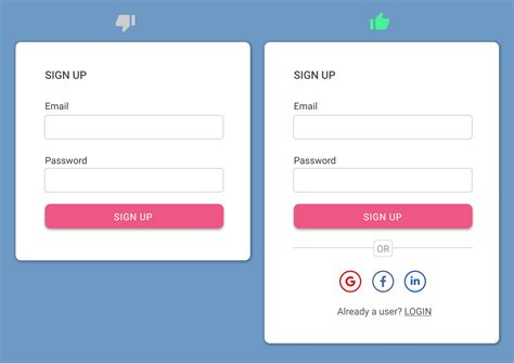 Best Practices For Sign Up And Login Page Design