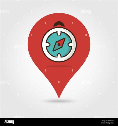 Compass Map Pin Icon Map Pointer Vector Illustration Eps 10 Stock Vector Image And Art Alamy