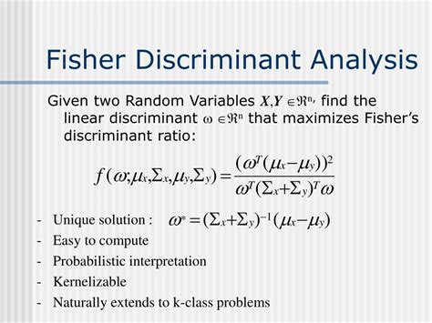 Ppt Robust Fisher Discriminant Analysis Powerpoint Presentation Free