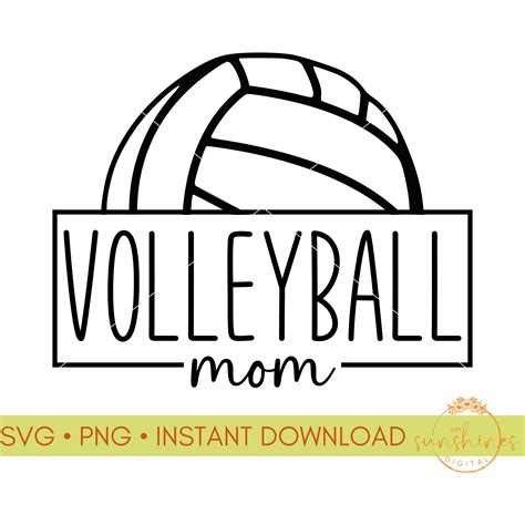 Volleyball Mom Svg Volleyball Mom Png Volleyball Mom Digital Download Volleyball Mom Cut File