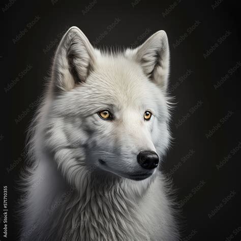 Generative Ai Arctic Wolf Canis Lupus Arctos Also Known As The