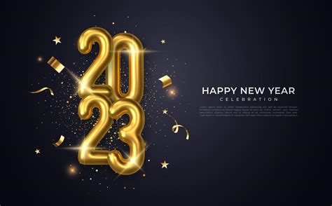 2023 Happy New Year Background Design Greeting Card Banner Poster Vector Illustration