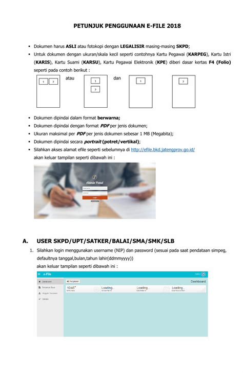 PDF PETUNJUK PENGGUNAAN E FILE 2018 Bkd Jatengprov Go Idbkd