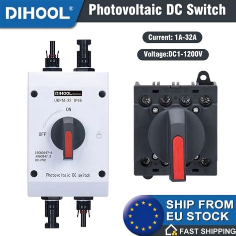 Solar Photovoltaic Isolator Dc Switch Pv Disconnect Dc Switch On Off 1000v 1200v 32a Ukpm 32