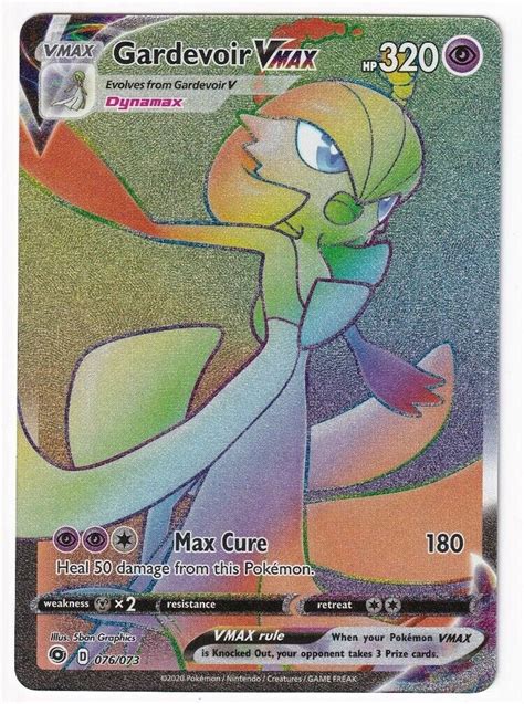 Gardevoir Vmax 076 073 Secret Rare Rainbow Pokemon Card Champions Path