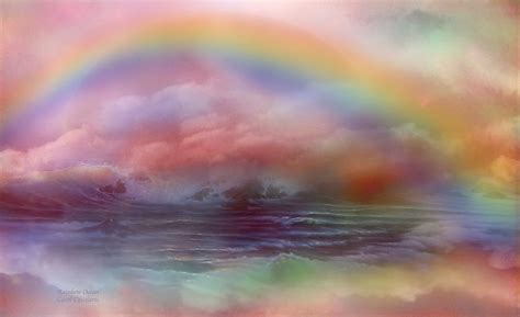 Rainbow Ocean Mixed Media by Carol Cavalaris - Fine Art America