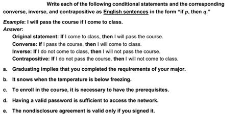 Ppt Rewrite A Conditional Statement In If Then Form 43 Off