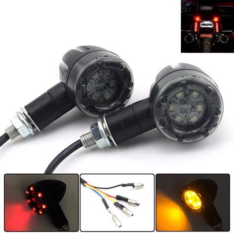 Kit Piscas Seta Moto Bullet Universal Led Freio E Lanterna R