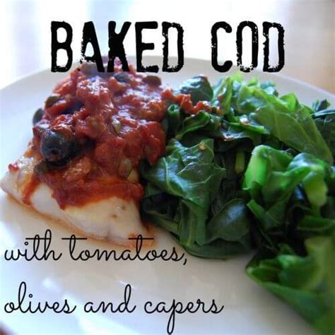 Baked Cod with Tomatoes, Olives and Capers | FastDay Intermittent Fasting