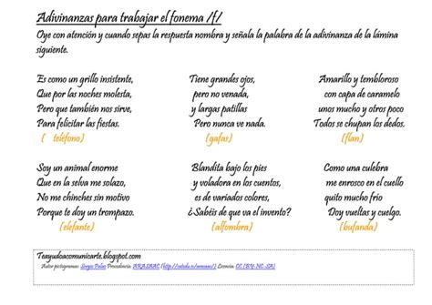 Adivinanzas Para Trabajar El Fonema F Ppt