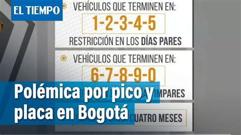 El Nuevo Pico Y Placa En Bogot Empieza Desde El De Enero El