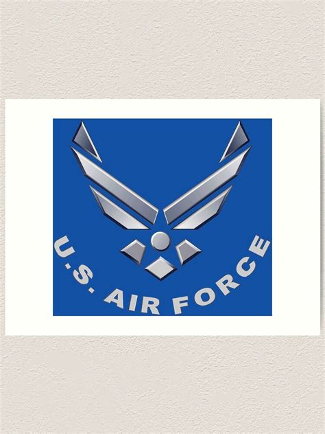 U S Air Force Symbol For Dark Colors Art Print By Spacestuffplus Redbubble