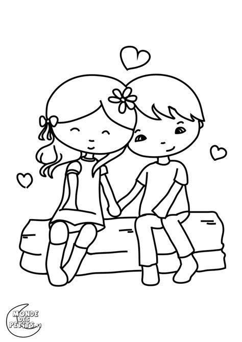 Coloriage Titounis Couple Télécharger Et Imprimer Gratuit Sur