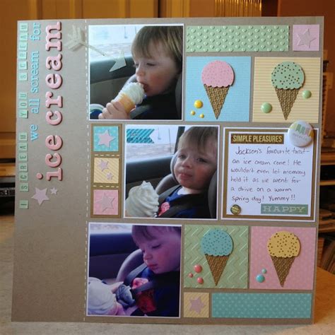 Catherine Loves Stamps We All Scream For Ice Cream Summer Scrapbook