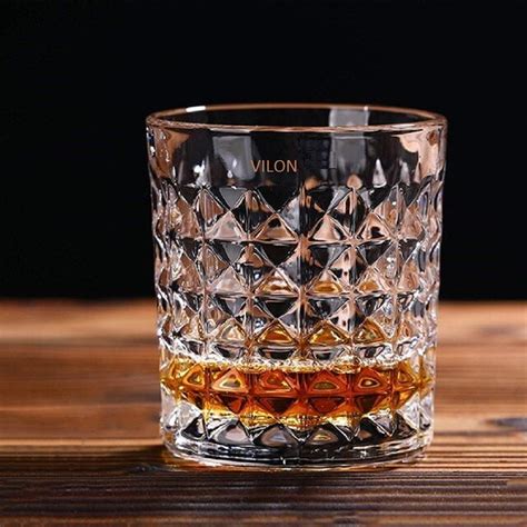 Buy Vilonitalian Premium Old Fashioned Crystal Whiskey Glass Set