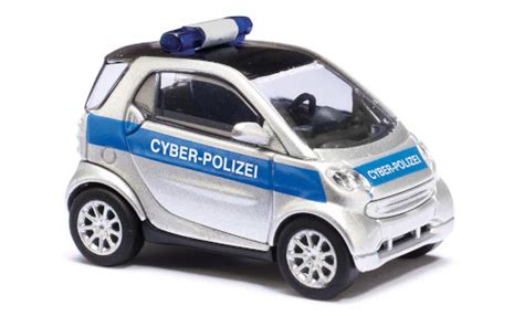 Modellino In Miniatura Smart Fortwo Busch Fortwo Cyber Polizei