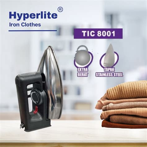 Jual Hyperlite Setrika Listrik TIC 8001 Gosokan Baju Electric Iron