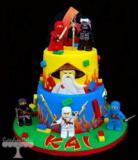 Pin Lego Birthday Party Cake Cake On Pinterest Lego Ninjago Cake