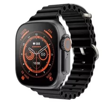 Smartwatch Genérica t800 ultra 1 99 caja negra malla negra de gel de