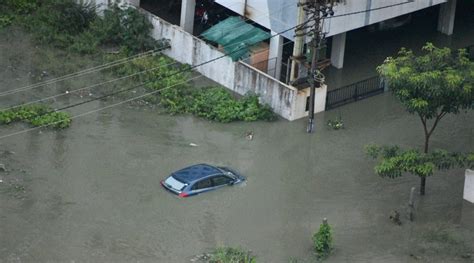 Bengaluru Trees Uprooted Vehicles Submerged After Heavy Overnight