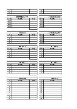 Track And Field Meet Lineup Spreadsheet Must Have Tool For All Track